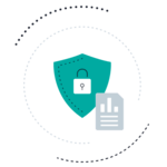 Padlock shield document chart