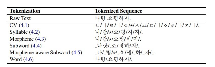 NMT 132 Table 1 an input sentence is tokenized in different ways