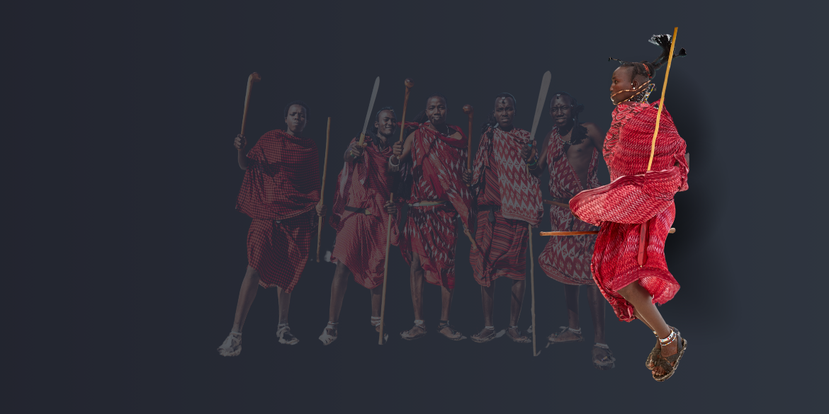 Young Maasai warriors.