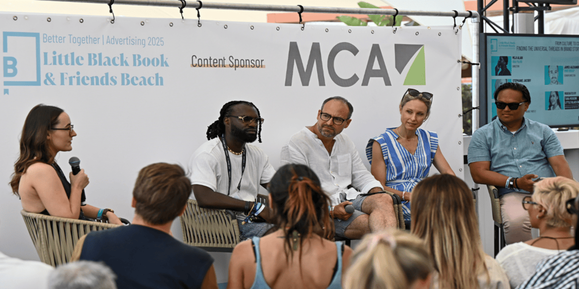 Panel discussion at the Cannes Lions event featuring members from RWS.