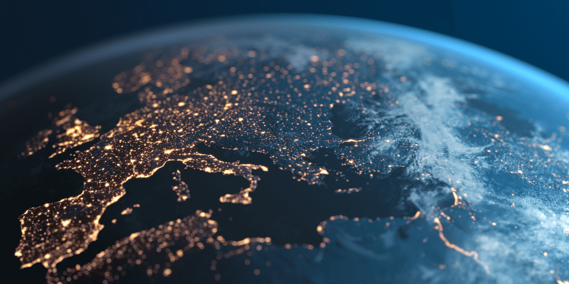 photo of earth and Europe from space