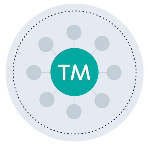 TM large circle outer circle ring